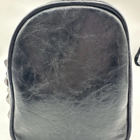 Aldo Studded Black Faux Leather Y2K Handbag - Picture 8 of 15